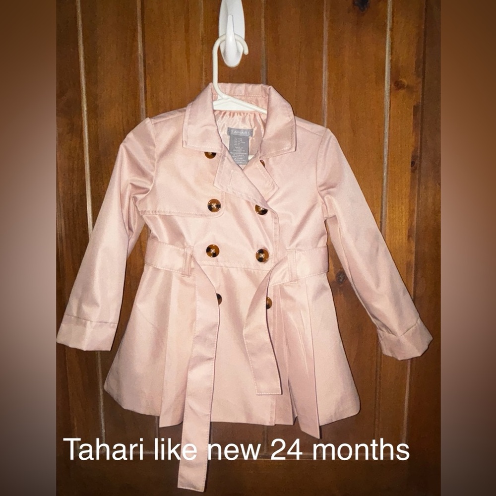 Tahari Light Pink Kids Raincoat